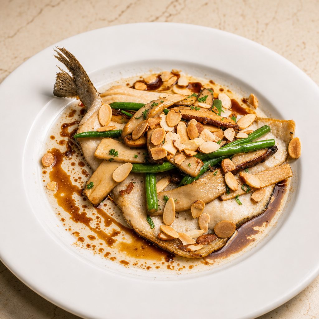 Grilled Colorado Trout Almondine.
